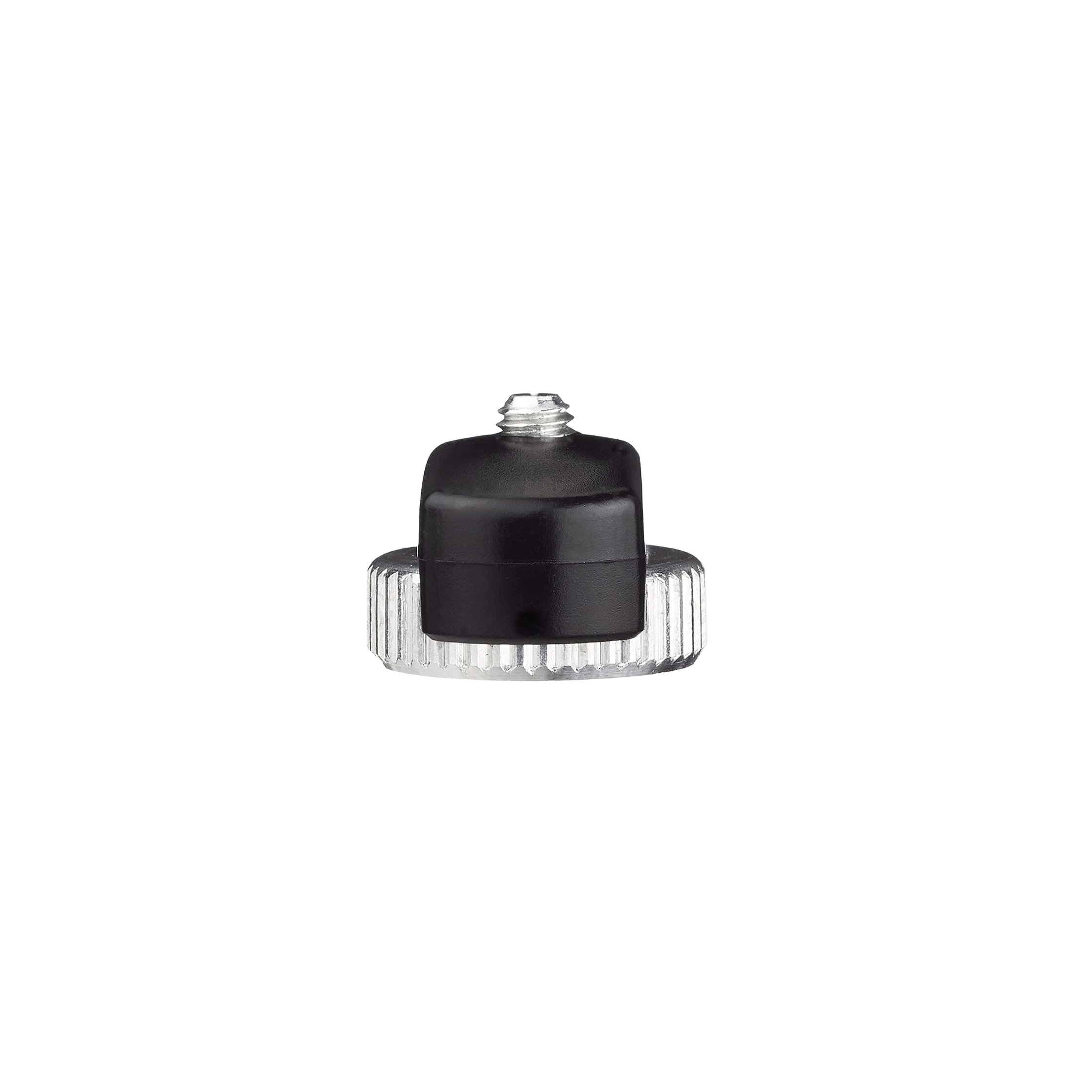 The CATEYE Universal Wheel Magnet is a small, tool-free metal and black plastic knurled knob with a threaded screw, designed for use with magnet-based speed sensors and shown against a plain black background.