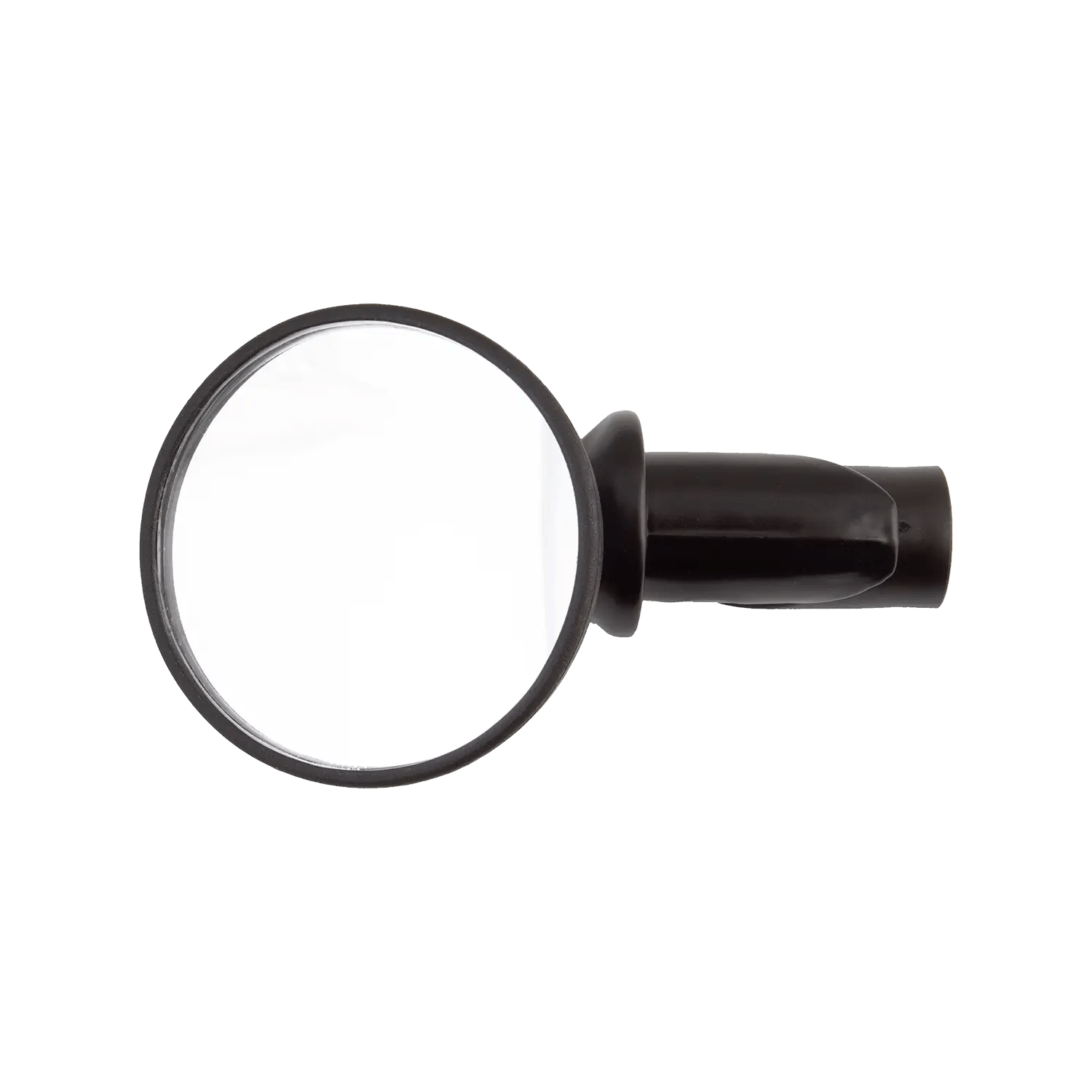 The CATEYE BM-45 Bar End Mirror, featuring a round lens and black handlebar-style design, is shown from above on a transparent background.