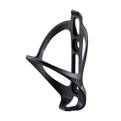 The CATEYE BC-400 Bottle Cage is a lightweight, black, universal bike accessory with a minimalist open-frame design. Shown on a plain white background, it combines style and durability for any cyclist.