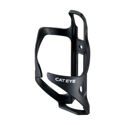 The CATEYE BC-500 Bottle Cage, featuring a sleek black side-loading minimalist design, is displayed against a plain white background.