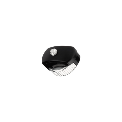 The CATEYE Universal Wheel Magnet is a compact, black, oval device with a silver knob and ridged clear bottom for magnet-based speed sensors. Tool-free to install and shown isolated on a white background.